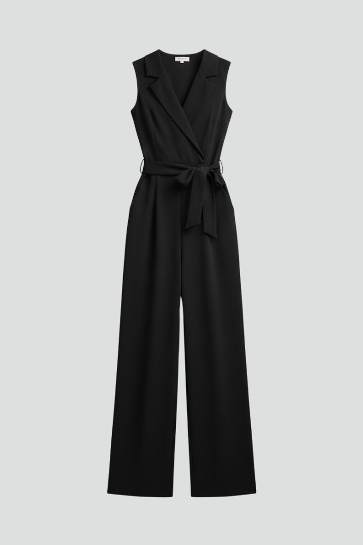 Women’s Jumpsuit with Sleeveless Cut and Wide Legs