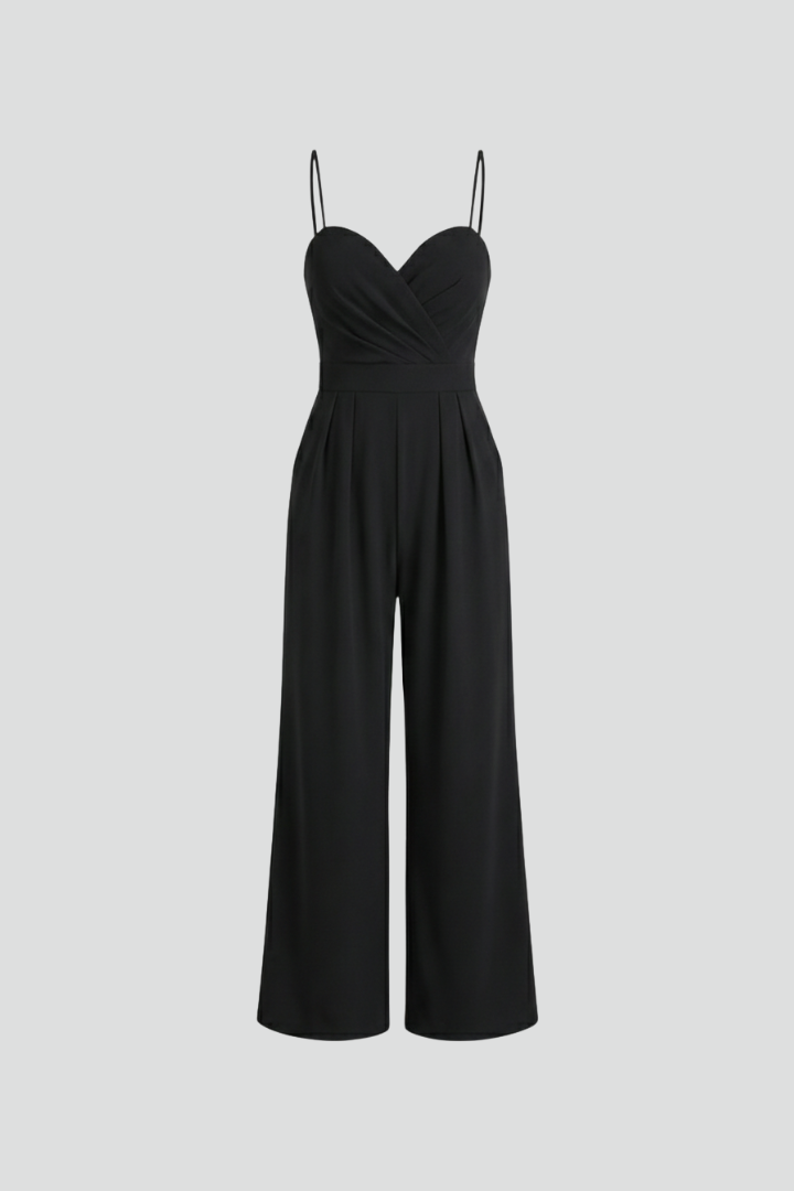 Women’s Jumpsuit with Spaghetti Straps and Wide Legs
