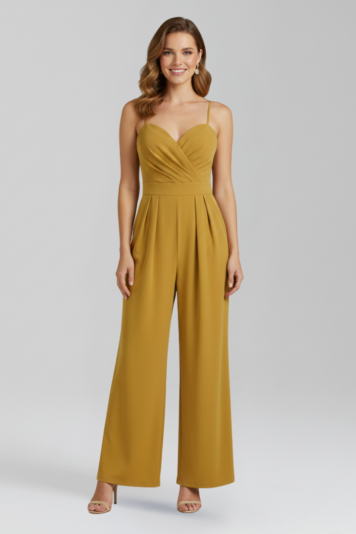 Women’s Jumpsuit with Spaghetti Straps and Wide Legs