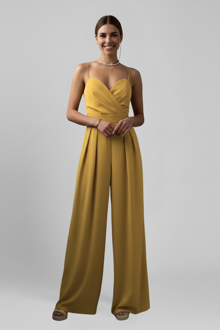 Women’s Jumpsuit with Spaghetti Straps and Wide Legs