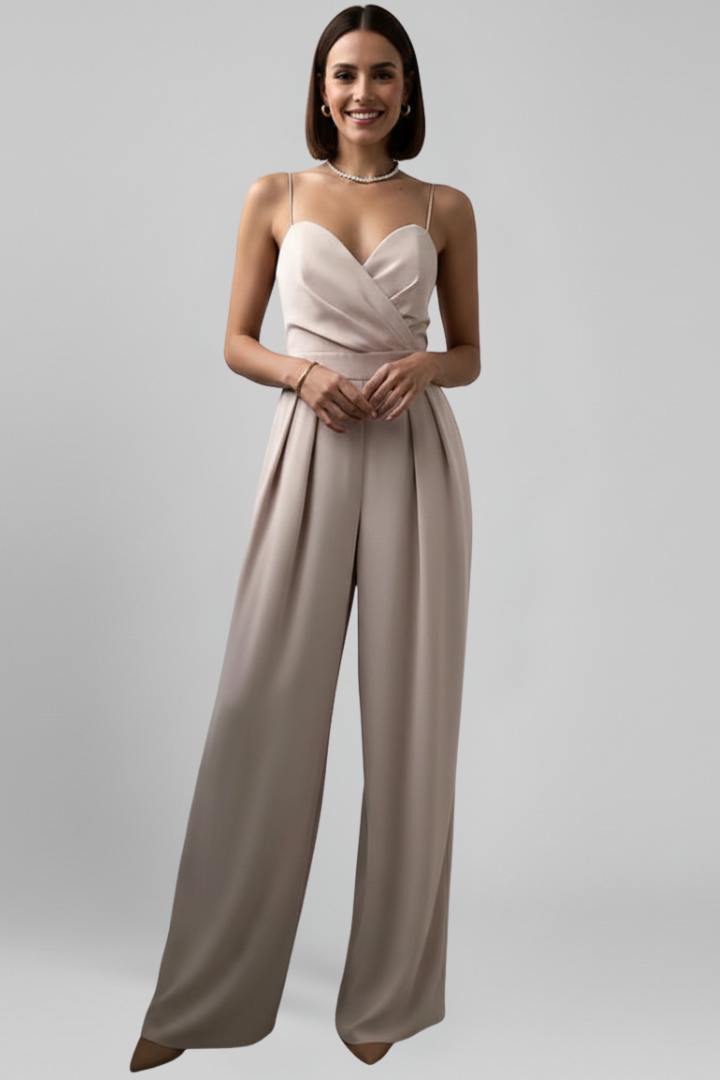 Women’s Jumpsuit with Spaghetti Straps and Wide Legs