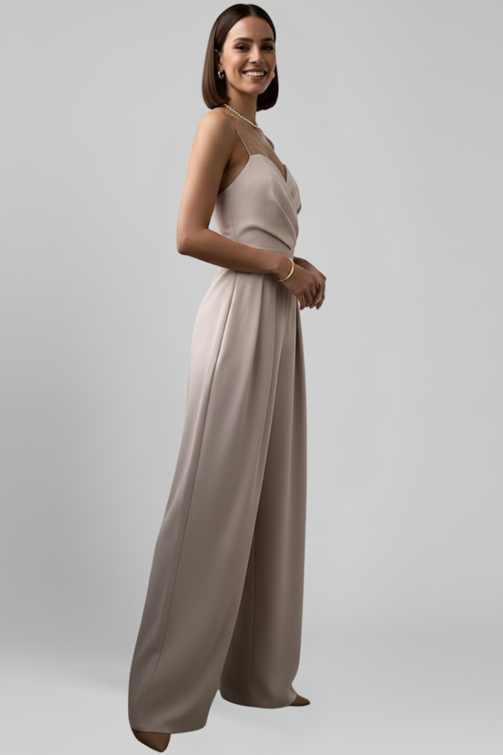 Women’s Jumpsuit with Spaghetti Straps and Wide Legs