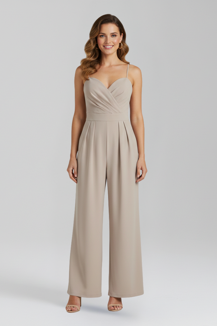 Women’s Jumpsuit with Spaghetti Straps and Wide Legs