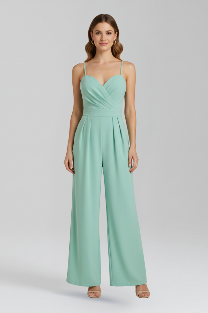 Women’s Jumpsuit with Spaghetti Straps and Wide Legs