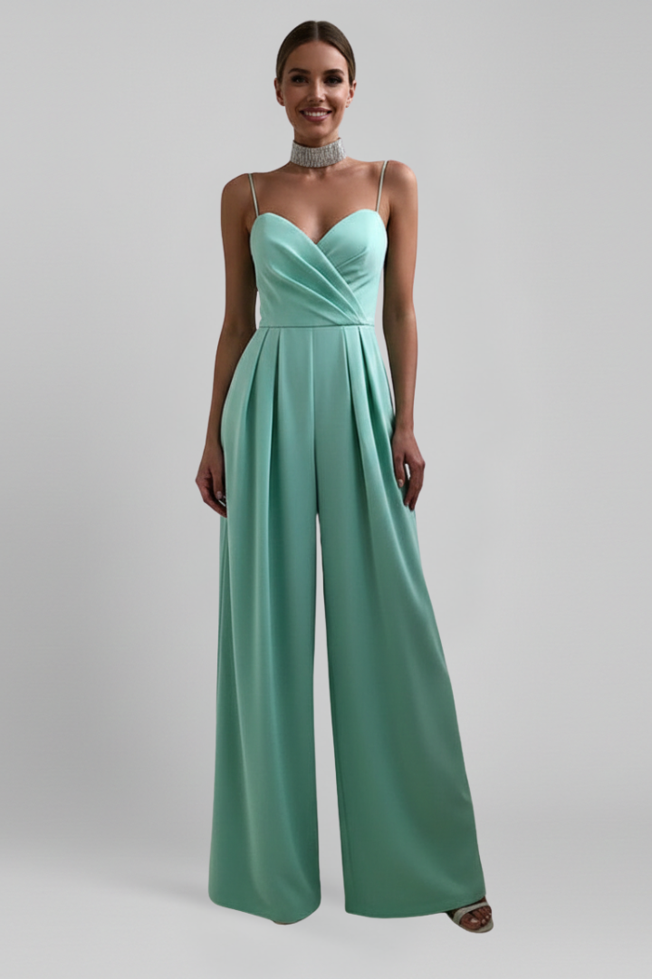 Women’s Jumpsuit with Spaghetti Straps and Wide Legs