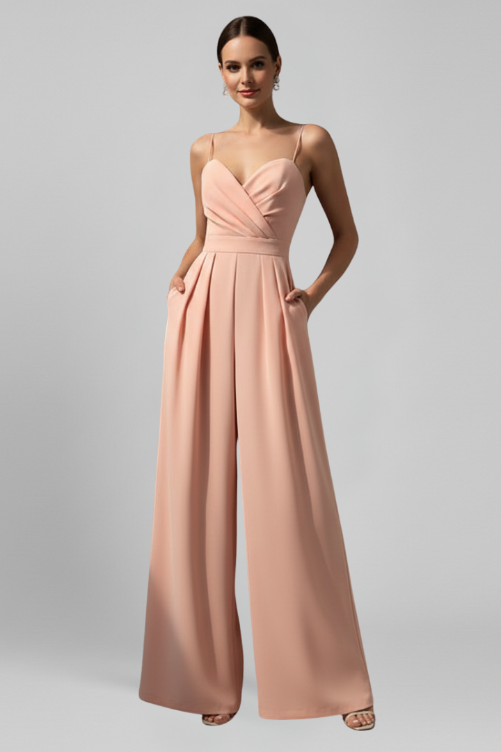 Women’s Jumpsuit with Spaghetti Straps and Wide Legs