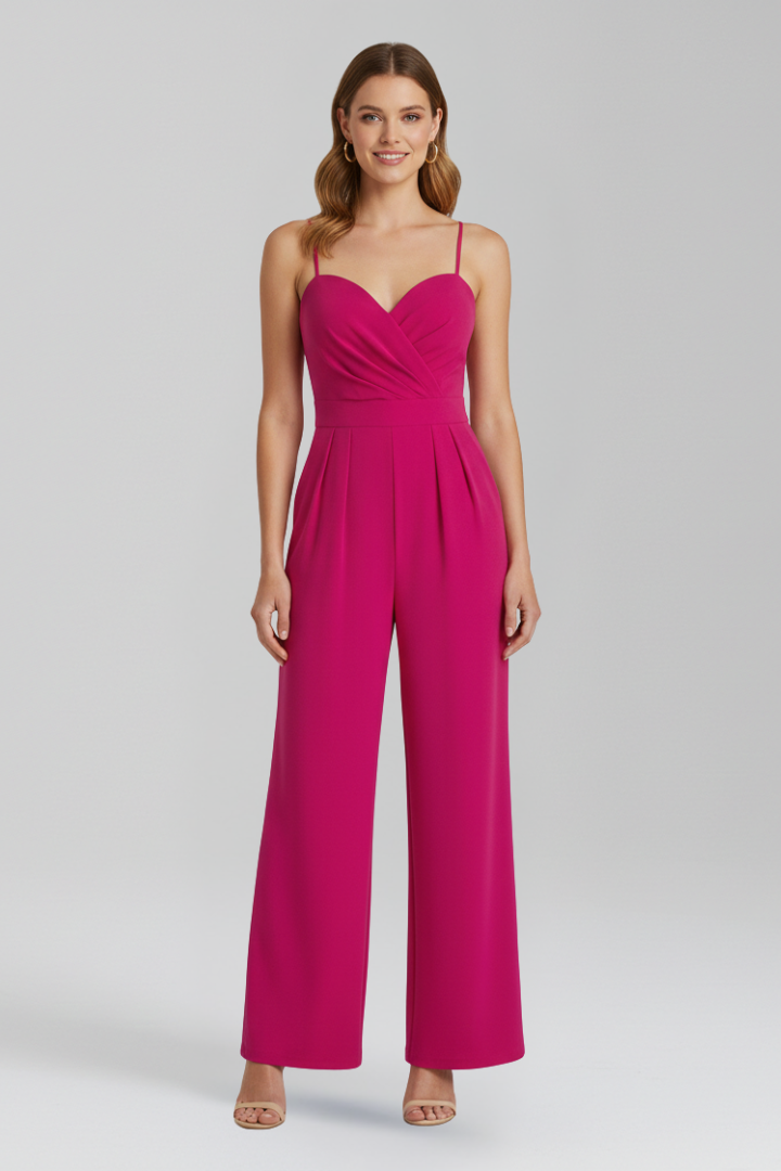 Women’s Jumpsuit with Spaghetti Straps and Wide Legs