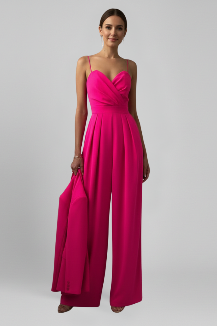 Women’s Jumpsuit with Spaghetti Straps and Wide Legs