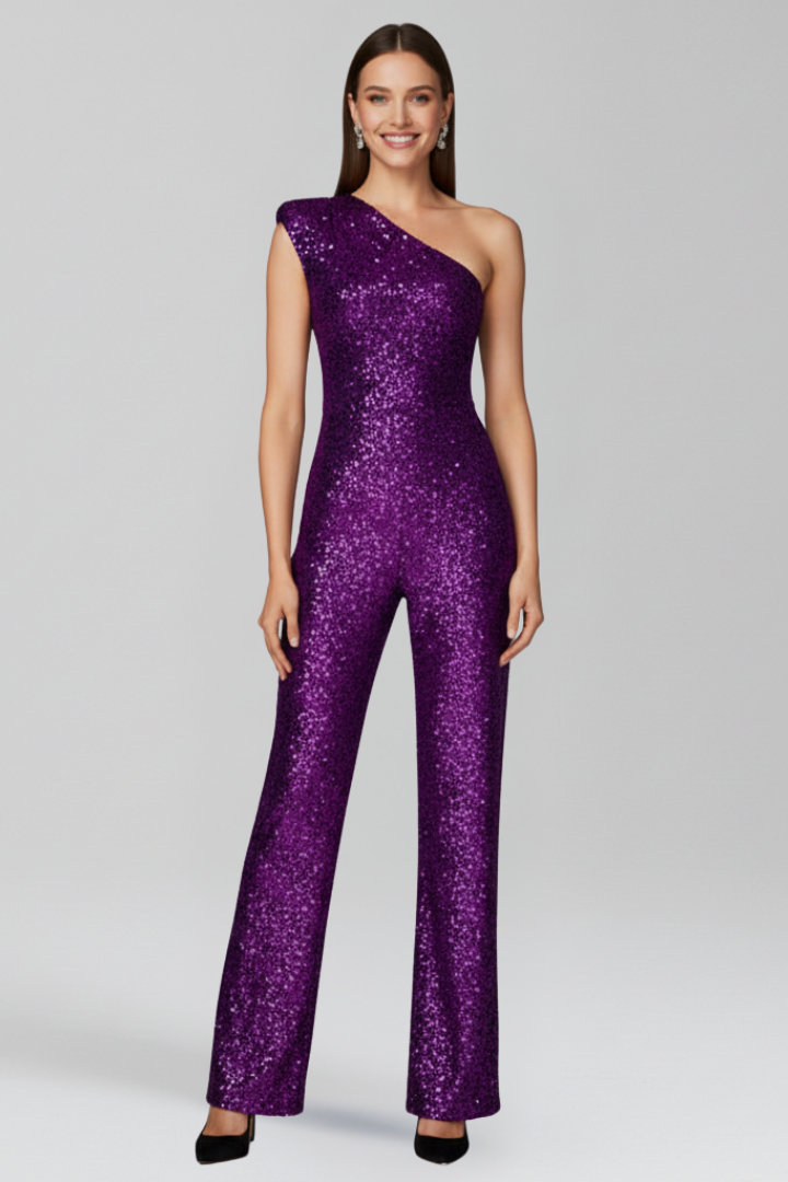 Women’s Jumpsuit with Strapless Neckline and Textured Surface