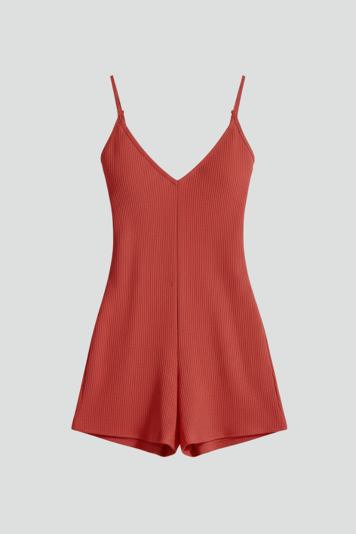 Women’s Jumpsuit with V Neckline and Side Pockets