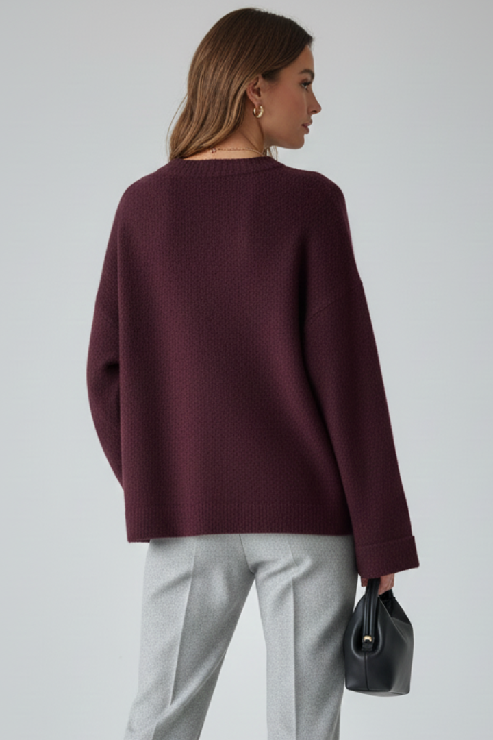 Women’s Knit Pullover with Round Neckline