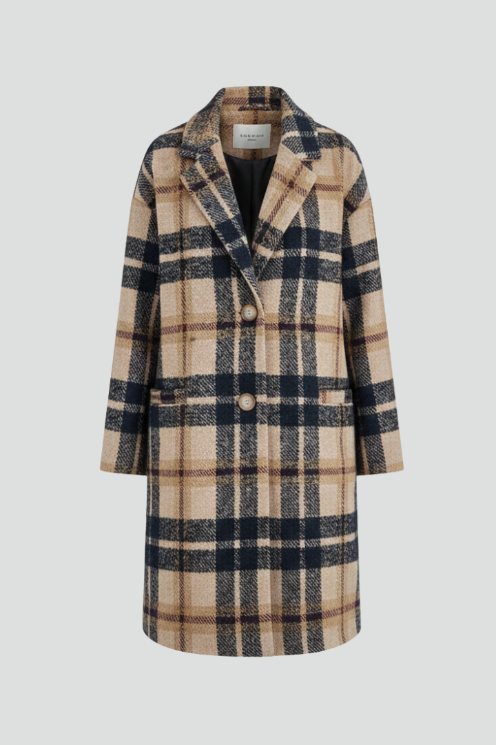 Women’s Long Coat with Buttons and Lapel