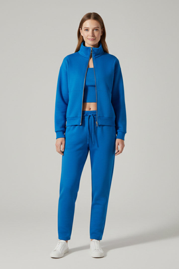 Women’s Lounge Set with Half Zip and Jogger Trousers