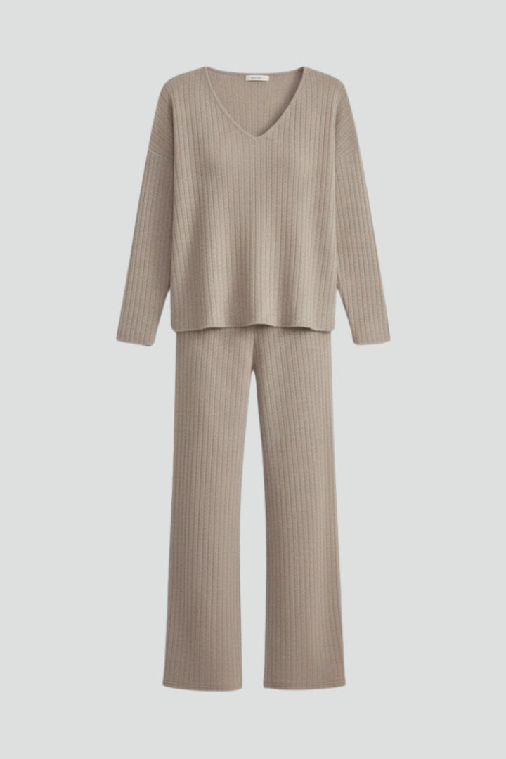 Women’s Lounge Set with V Neck Pullover