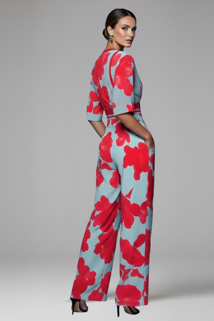 Women’s Maxi Dress with V Neckline and Sleeves