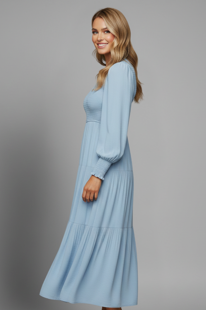 Women’s Midi Dress with Long Sleeves