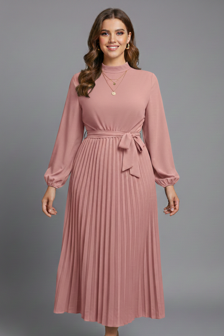 Women’s Midi Dress with V Neckline