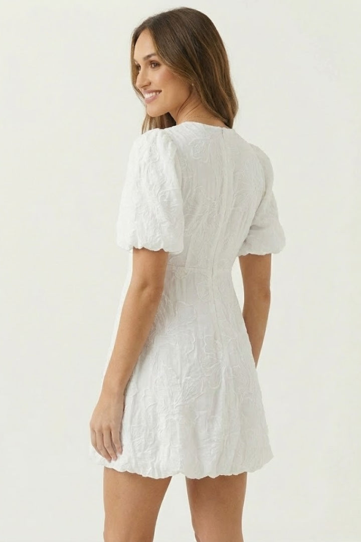 Women’s Mini Dress with Puff Sleeves