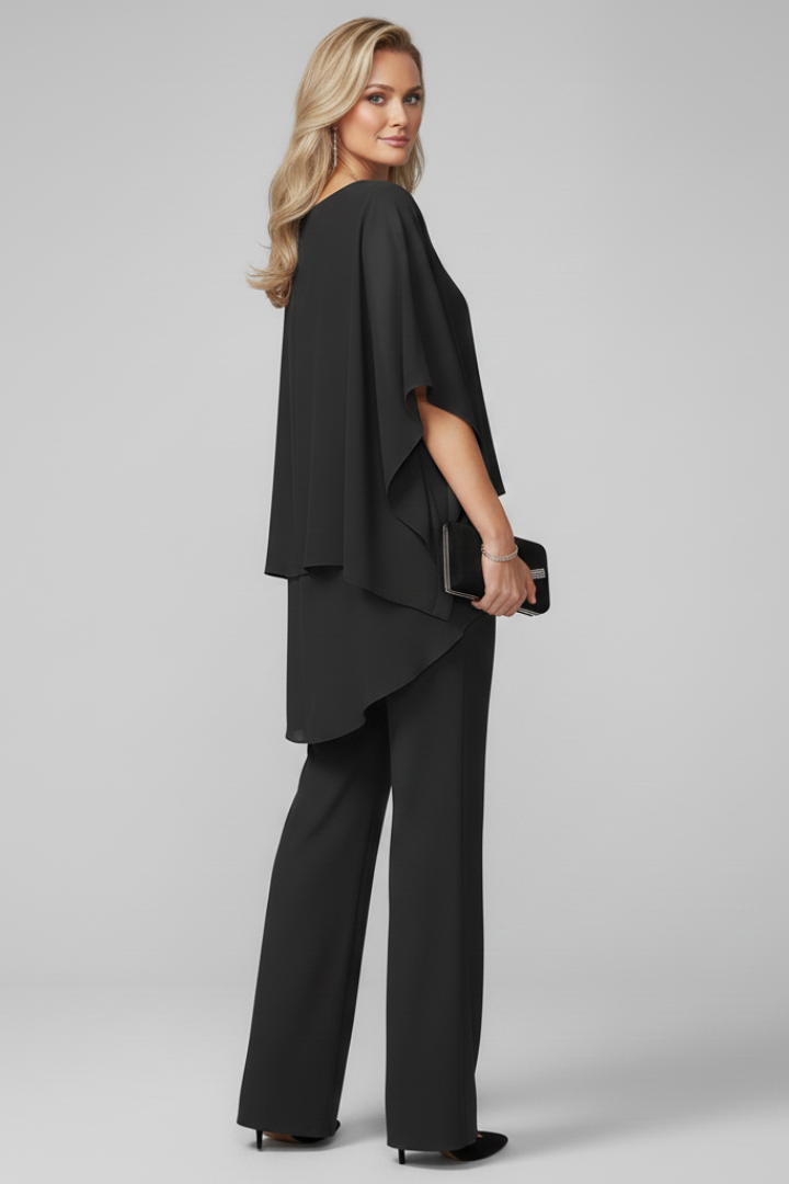 Women’s Off-Shoulder Jumpsuit with Elasticated Waistband and Flowing Fit