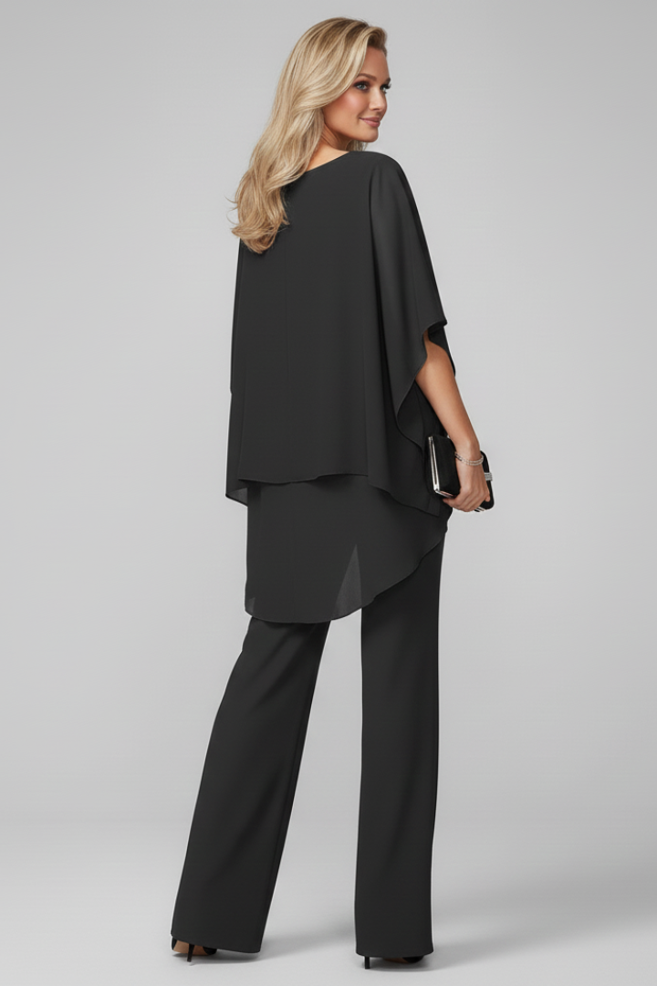 Women’s Off-Shoulder Jumpsuit with Elasticated Waistband and Flowing Fit