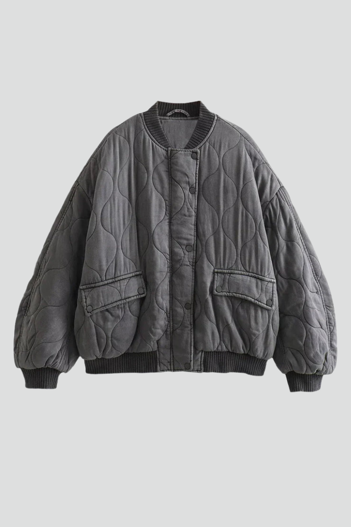 Women’s Oversized Jacket with Quilted Surface