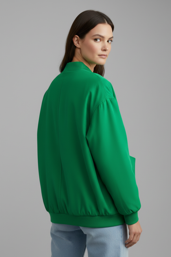 Women’s Oversized Zip Jacket with Pockets