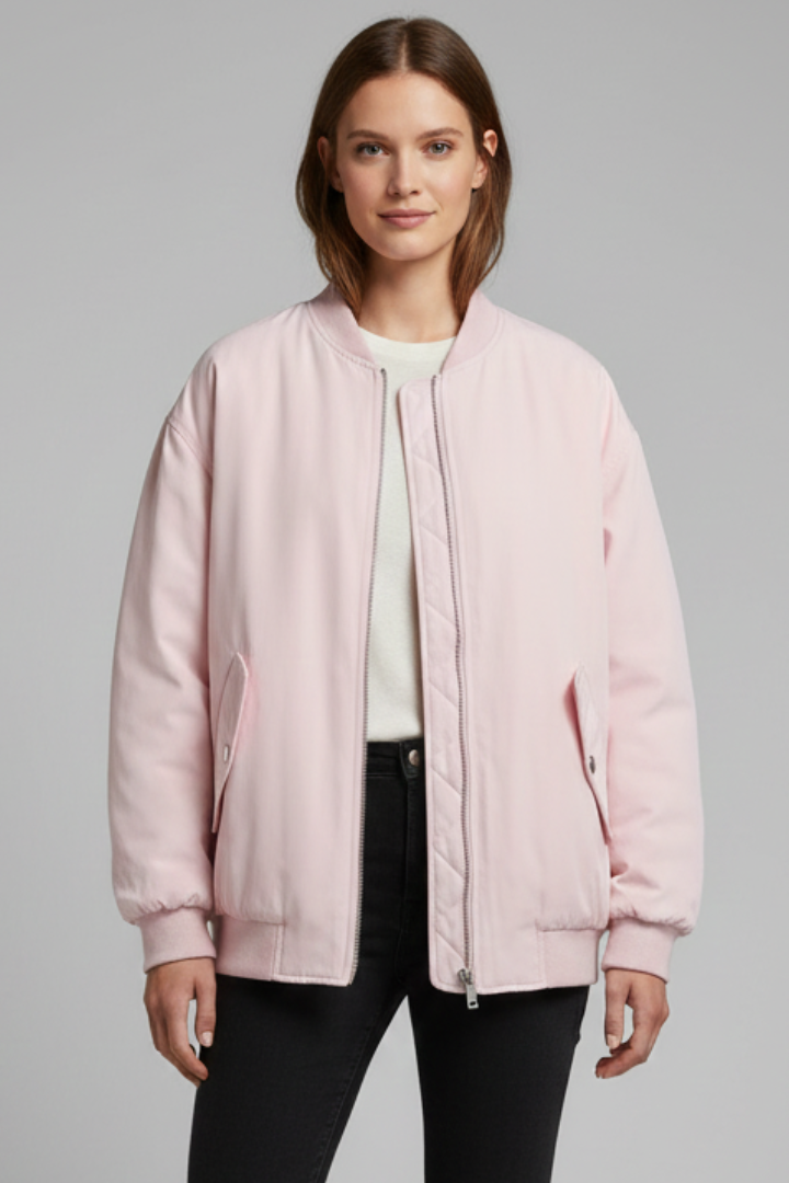 Women’s Oversized Zip Jacket with Pockets