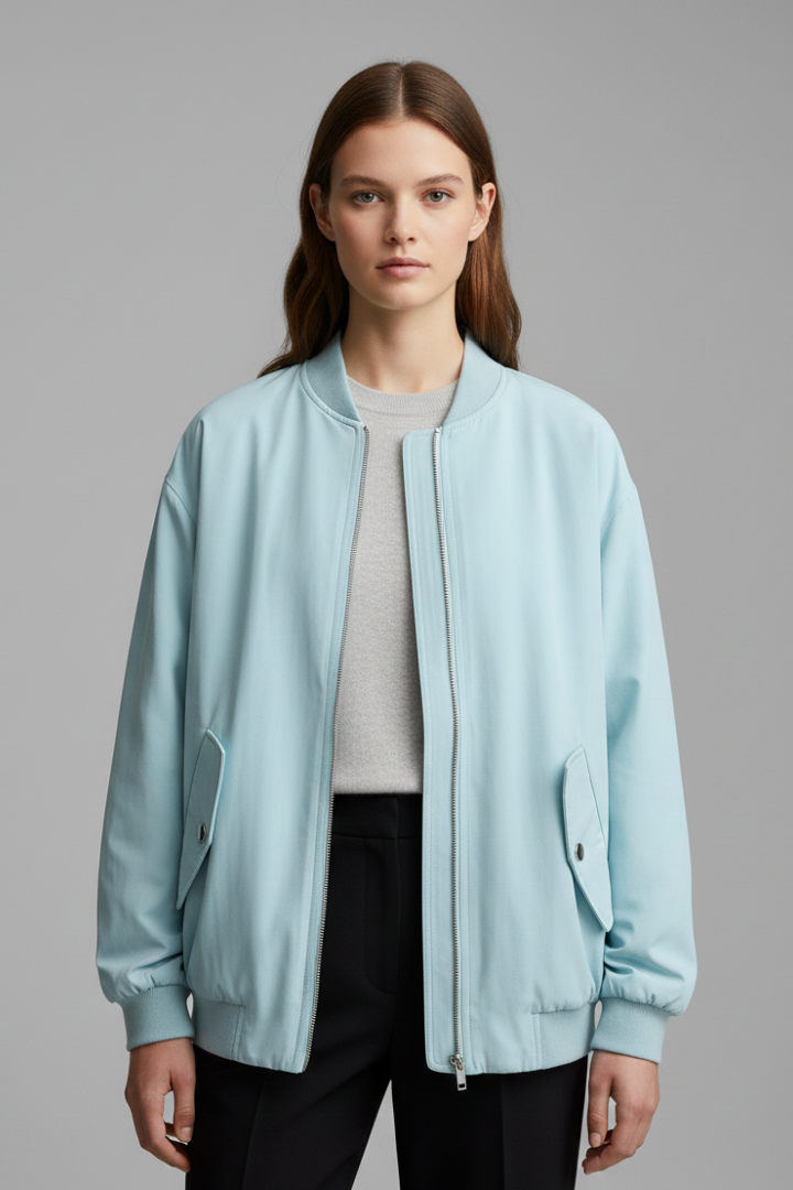 Women’s Oversized Zip Jacket with Pockets