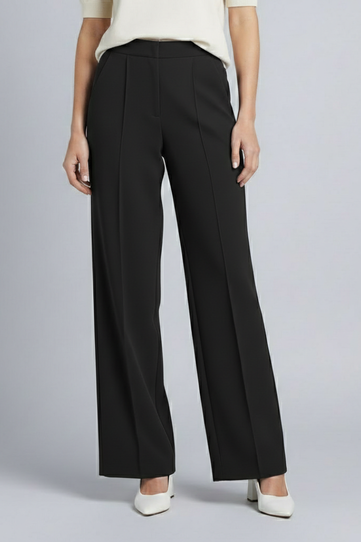 Women’s Palazzo Trousers with High Waist and Pleats