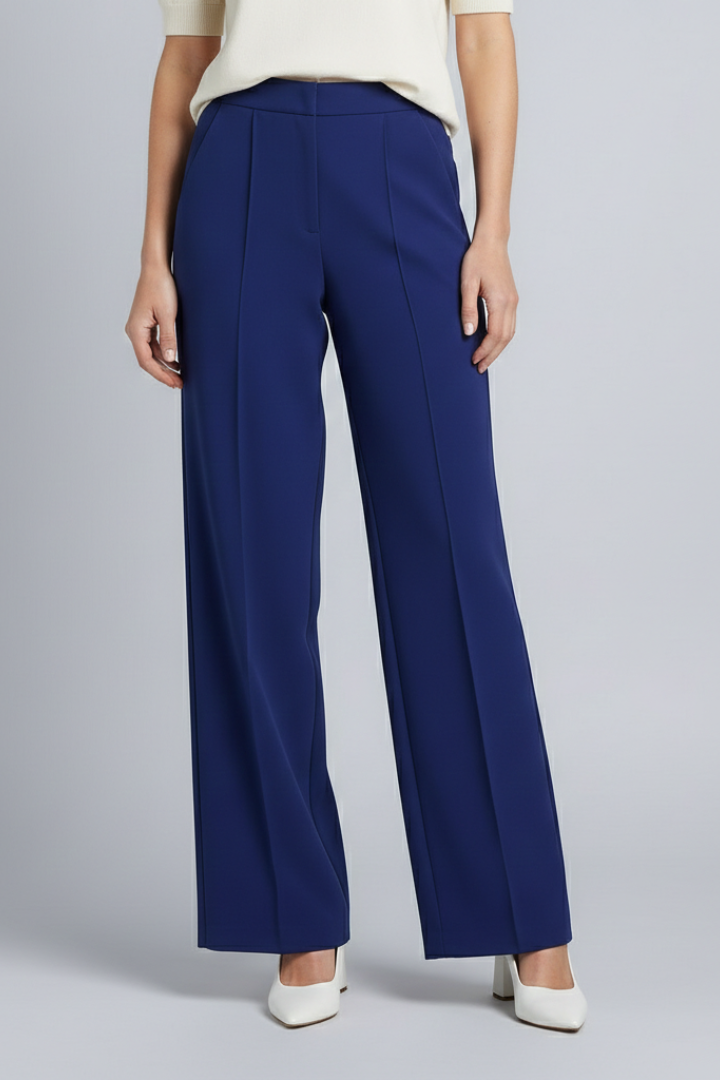 Women’s Palazzo Trousers with High Waist and Pleats