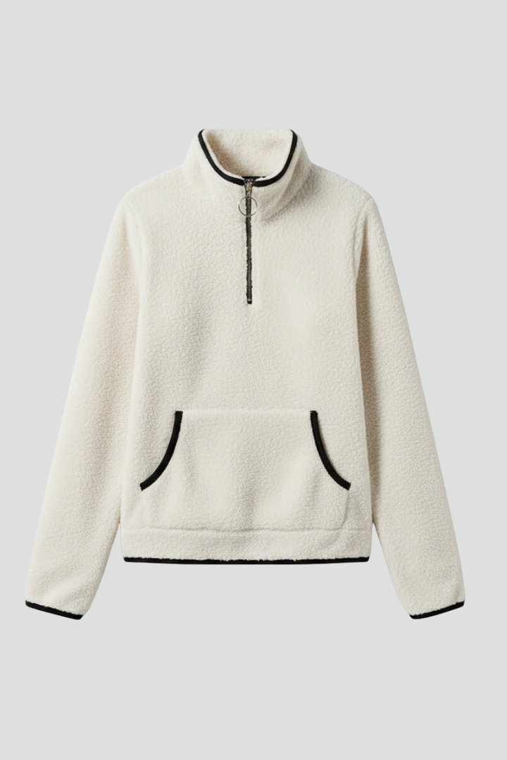 Women’s Pullover with Half Zip and Kangaroo Pocket