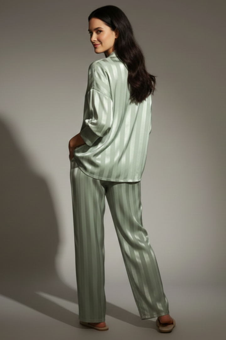 Women’s Pyjama Set with Button Shirt and Trousers