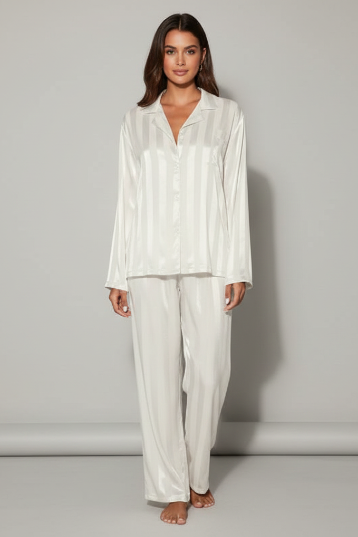 Women’s Pyjama Set with Button Shirt and Trousers