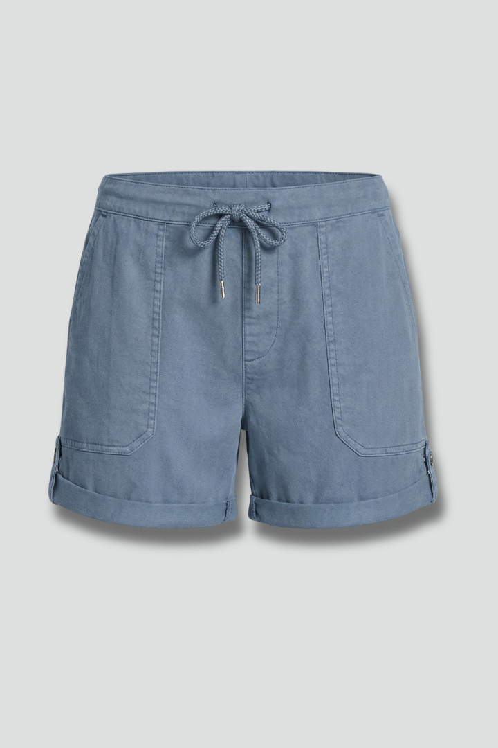Women’s Shorts with Drawstring Waist and Rolled Hem