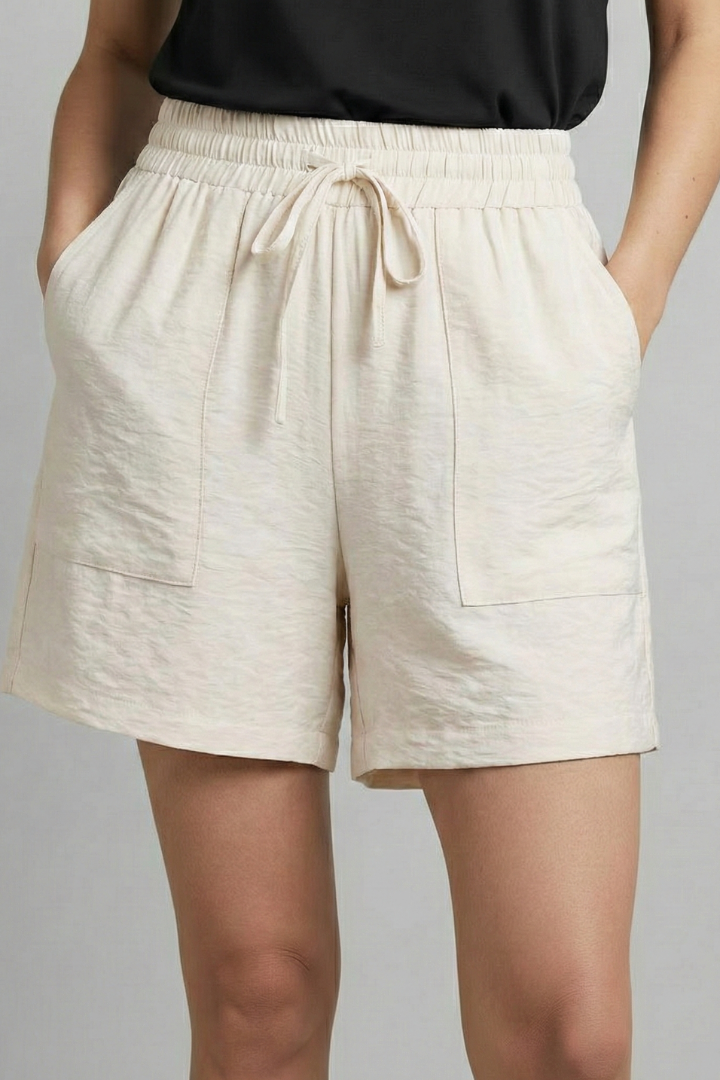 Women’s Shorts with Drawstring Waist and Side Pockets