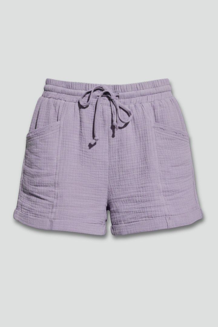 Women’s Shorts with Drawstring Waist and Side Pockets