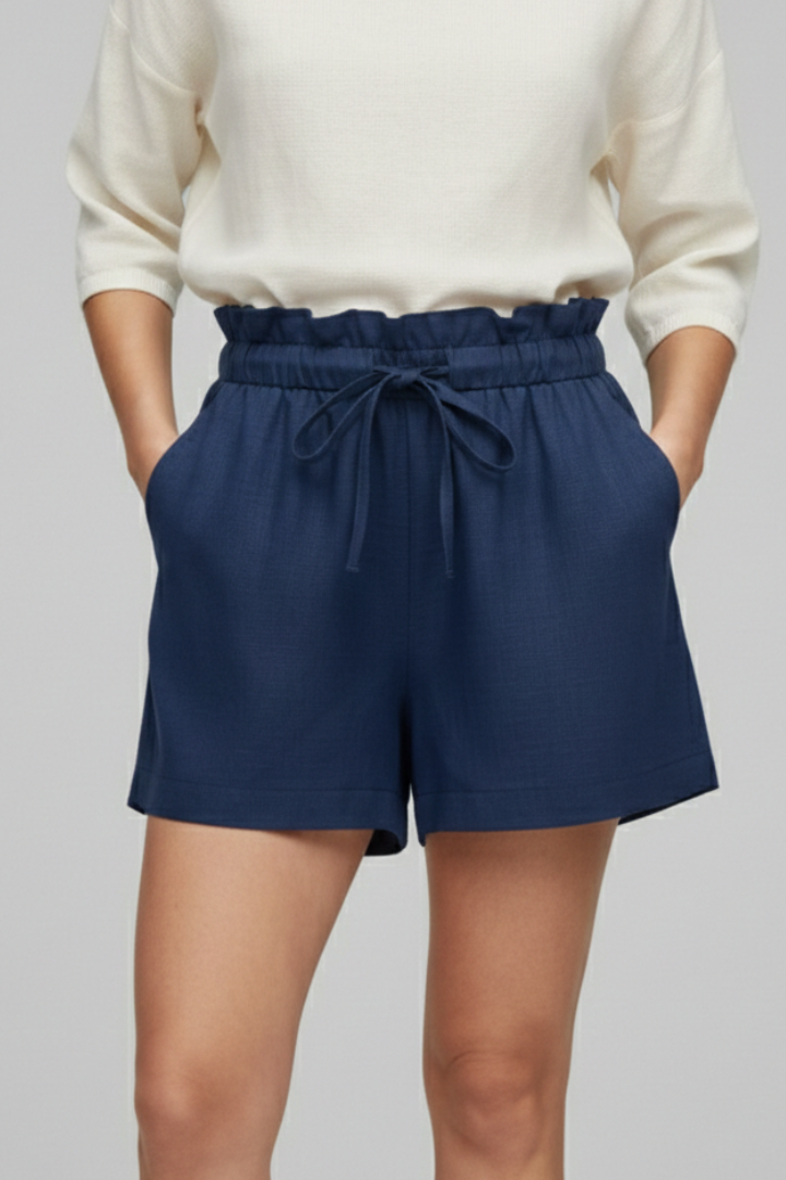 Women’s Shorts with Drawstring Waist and Side Pockets