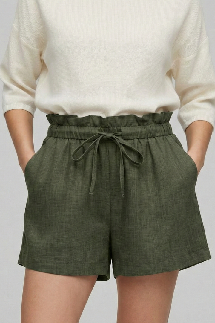Women’s Shorts with Drawstring Waist and Side Pockets
