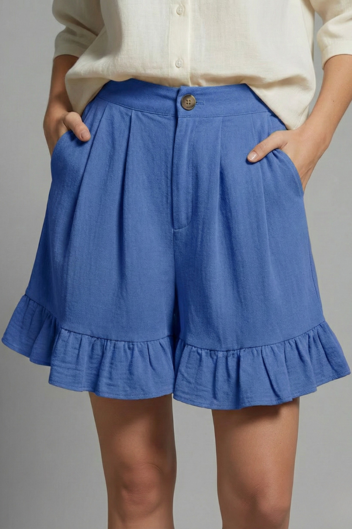 Women’s Shorts with Elastic Waist and Wide Legs