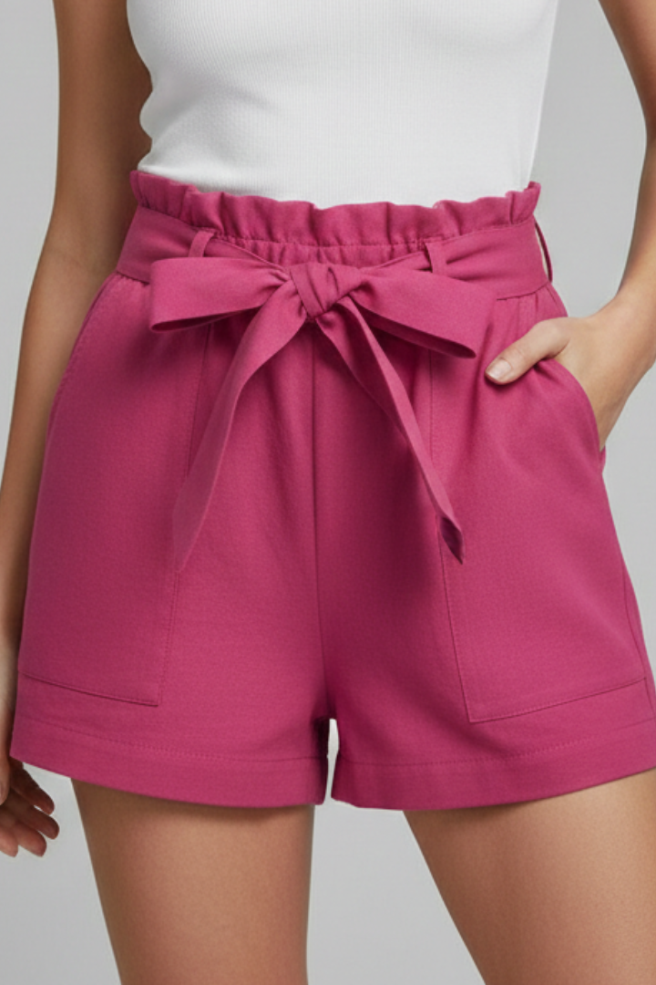 Women’s Shorts with Tie Waist and Side Pockets