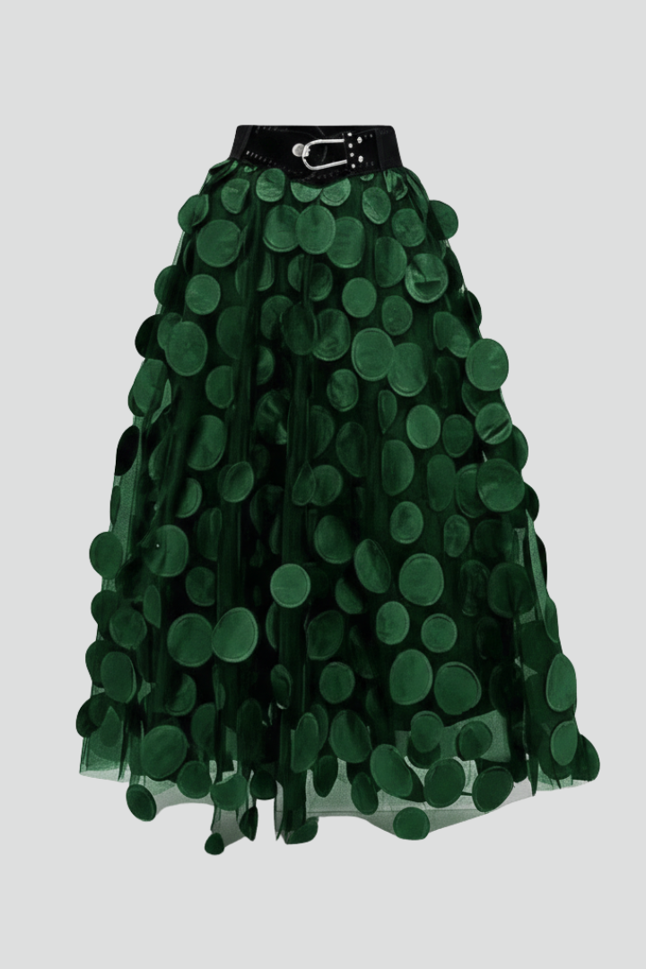 Women’s Skirt with Elasticated Waistband and Layered Panels