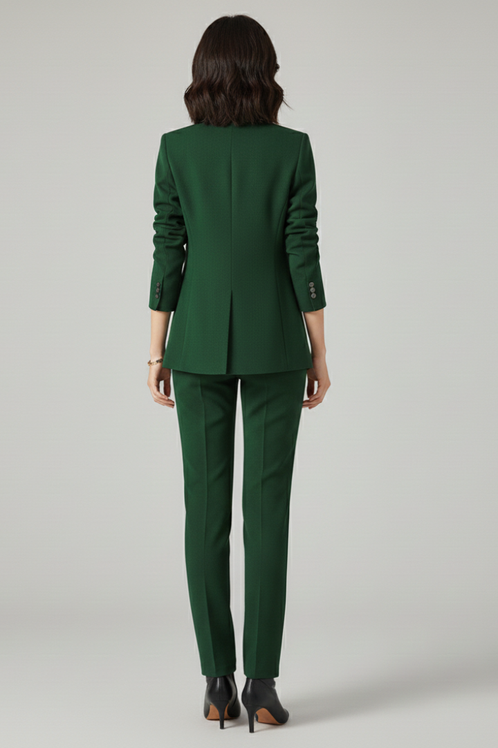 Women’s Suit Set with Blazer and Straight-Leg Trousers