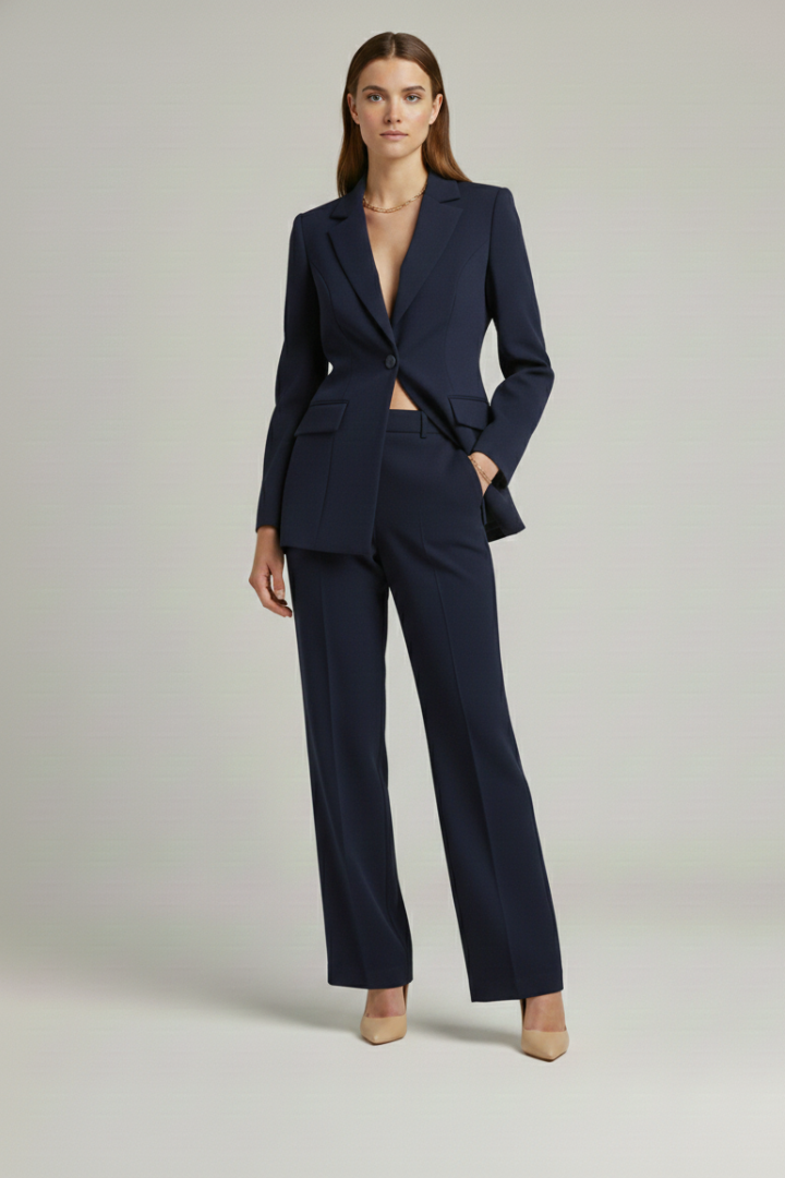 Women’s Suit with Jacket and Wide-Leg Pants
