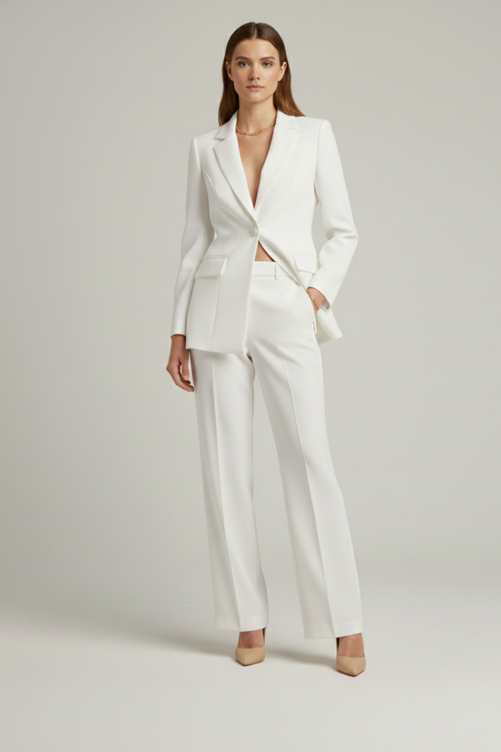 Women’s Suit with Jacket and Wide-Leg Pants