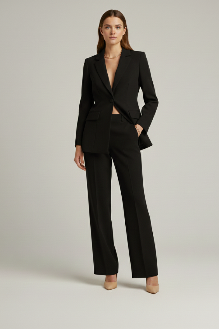Women’s Suit with Jacket and Wide-Leg Pants