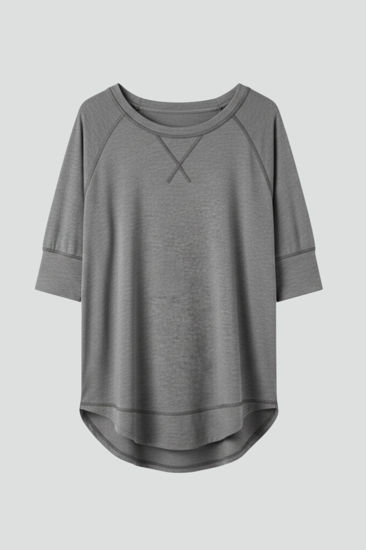 Women’s T-Shirt with Round Neck and Printed Surface