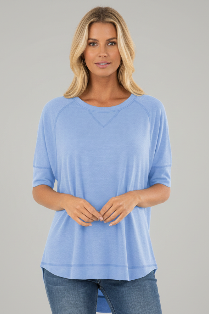 Women’s T-Shirt with Round Neck and Printed Surface