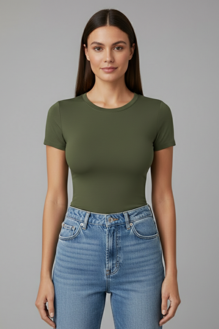 Women’s T-Shirt with Round Neck and Short Sleeves