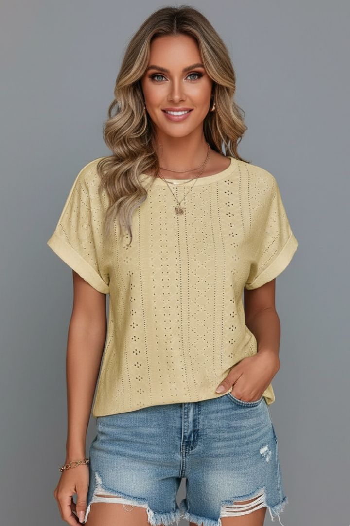 Women’s T-Shirt with Round Neck and Short Sleeves