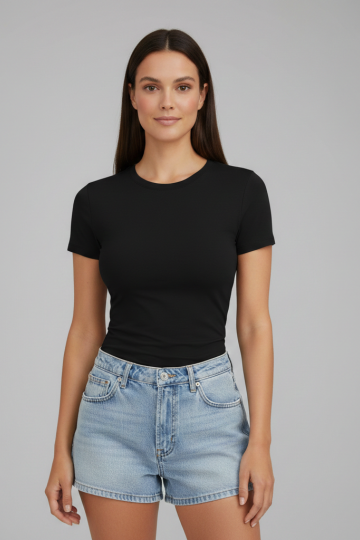 Women’s T-Shirt with Round Neck and Short Sleeves